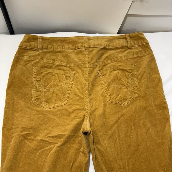 Lane Bryant Women’s 20 Corduroy Pants Straight Leg Mustard Yellow 29” Inseam - Picture 6 of 11